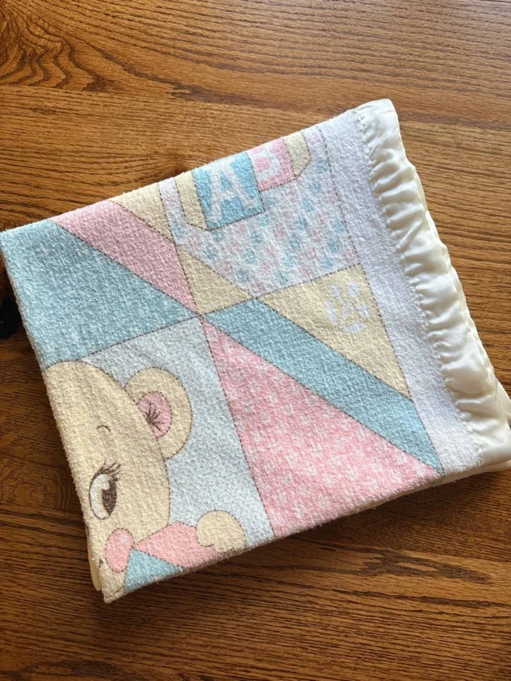 Riegel blanket 36x50 Baby nursery Blanket- satin trim- 100% cotton- Made in USA